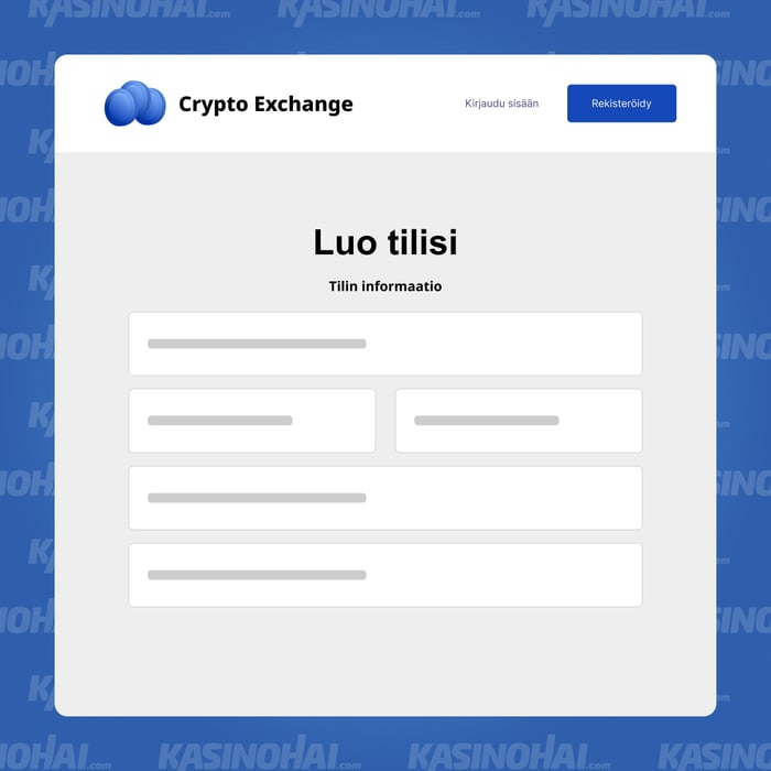 Rekisteröi tili kryptopörssiin