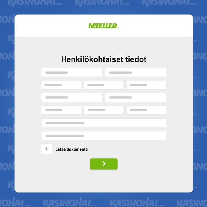 Täytä henkilökohtaiset tiedot ja osoite.