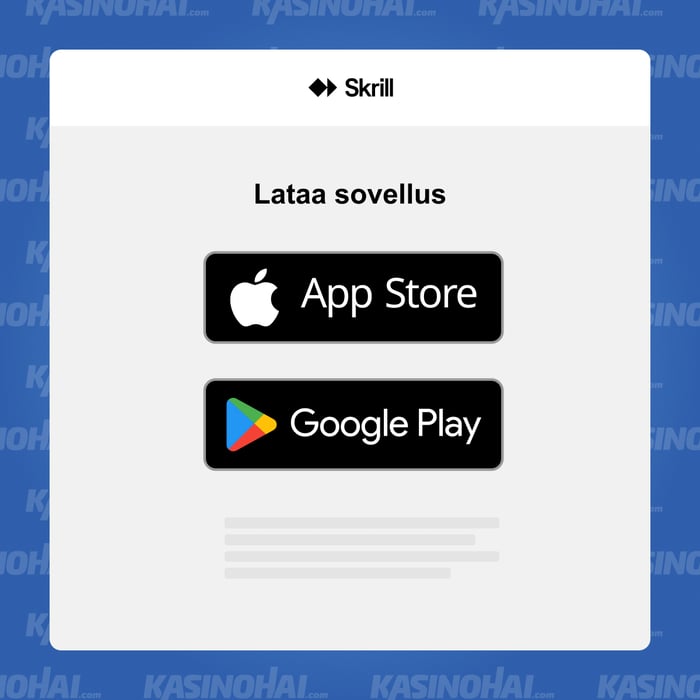 Lataa sovellus tai mene Skrillin verkkosivulle ja klikkaa “Rekisteröidy”.