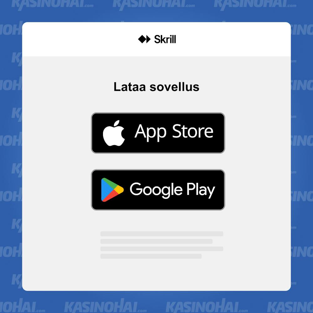 Lataa sovellus tai mene Skrillin verkkosivulle ja klikkaa “Rekisteröidy”.