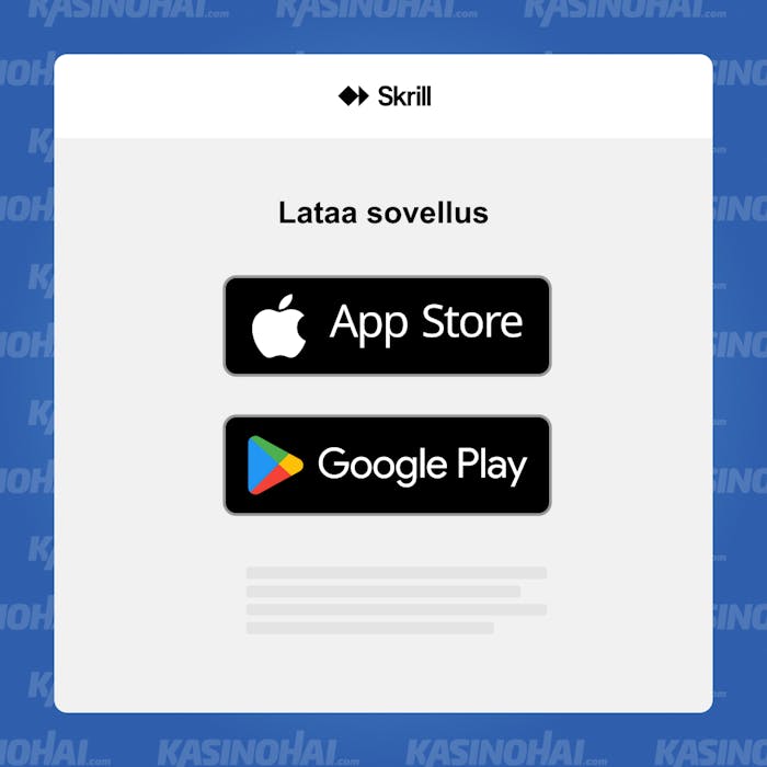 Lataa sovellus tai mene Skrillin verkkosivulle ja klikkaa “Rekisteröidy”.