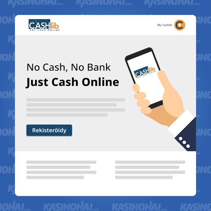 Siirry CASHlibin verkkosivuille selaimessa tai mobiililaitteella