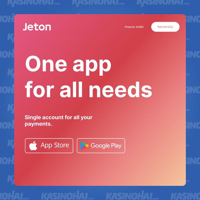 Rekisteröi Jeton-tili