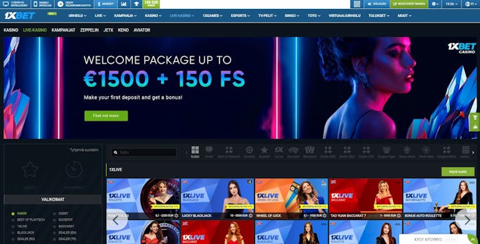 1XBet Casinon etusivu