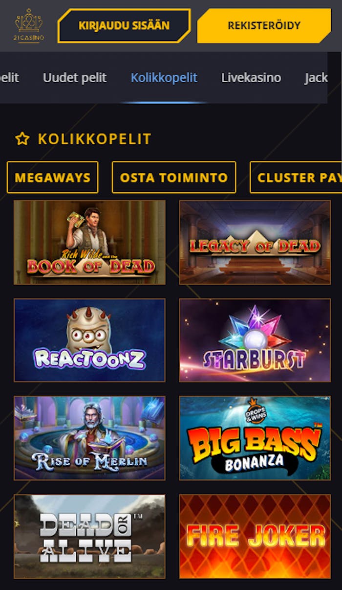 21casinon peliaula ja parhaimpia slotteja.