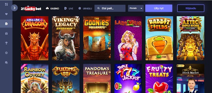 21luckybetin pelivalikoima