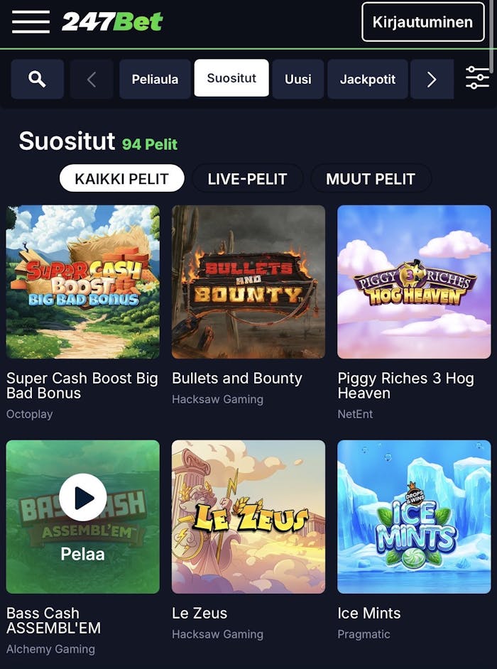 LaZeus on yksi hauskoista kolikkopeleistä 247bet kasinolla