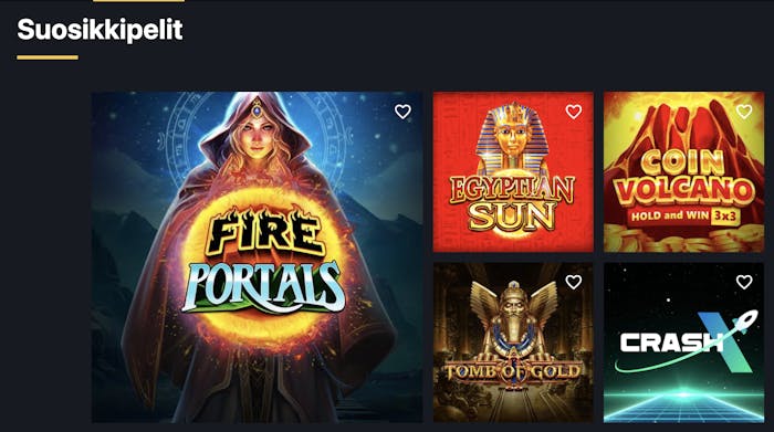 24Slots nimensä mukaan tarjoaa mahtavia kolikkopelejä kuten Fire Portals