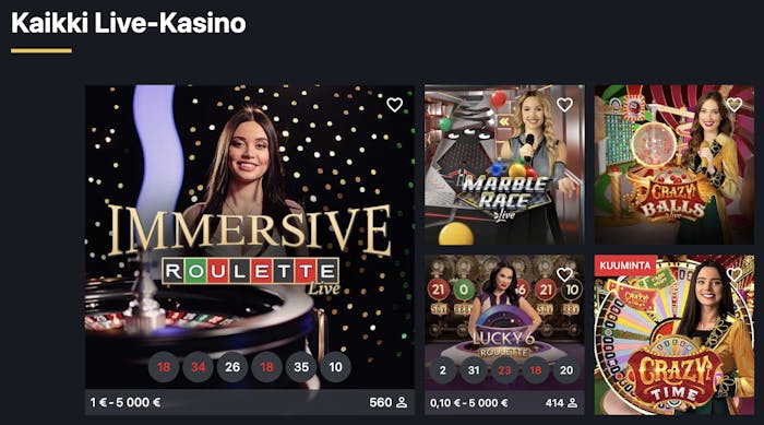 24Slots tarjoaa myös hauskoja live kasino pelejä kuten Immersive Roulette