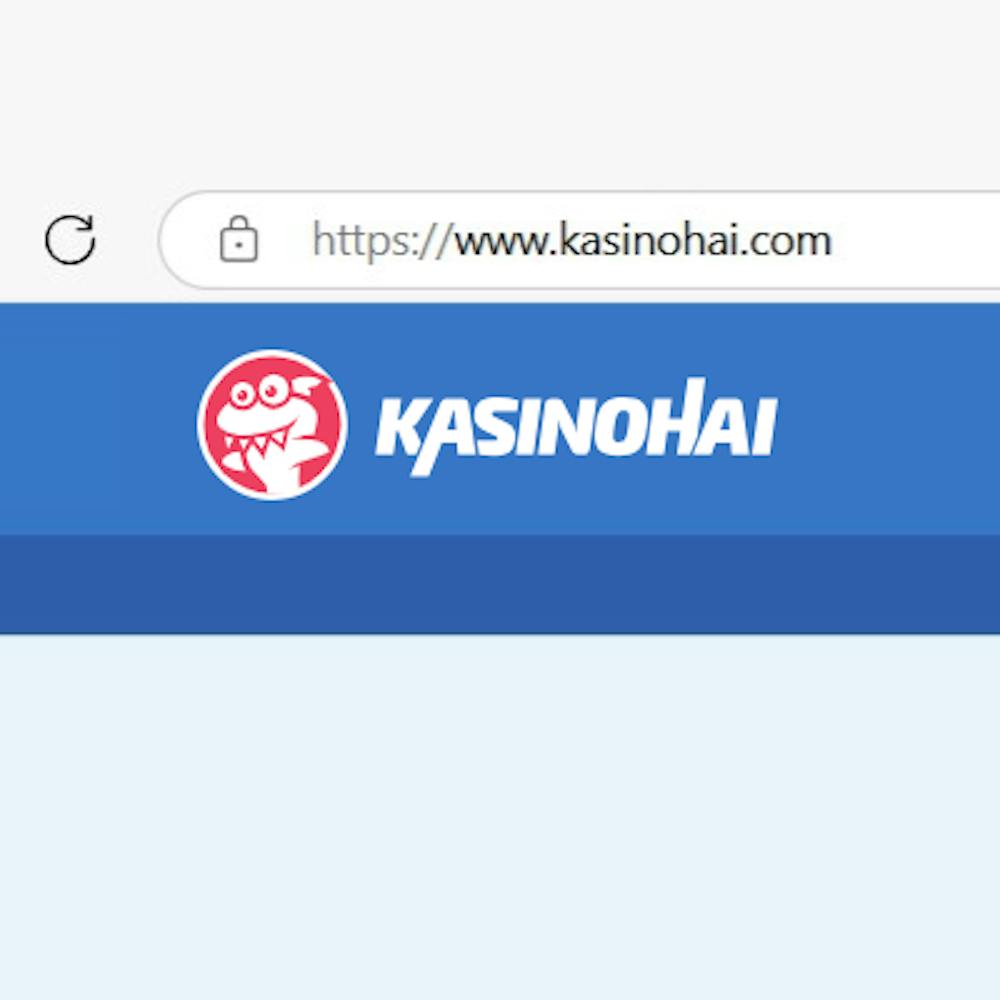 Kasinohain nettiosoite, jossa näkyy https:// alku sekä lukko osoitteen vieressä suojauksen merkiksi.