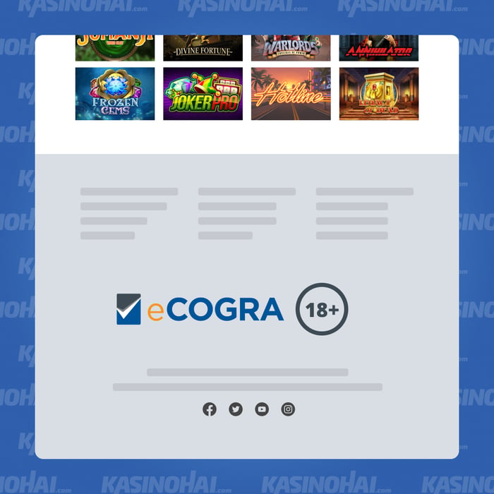 Varmista, että kasinolla on eCOGRAn logo