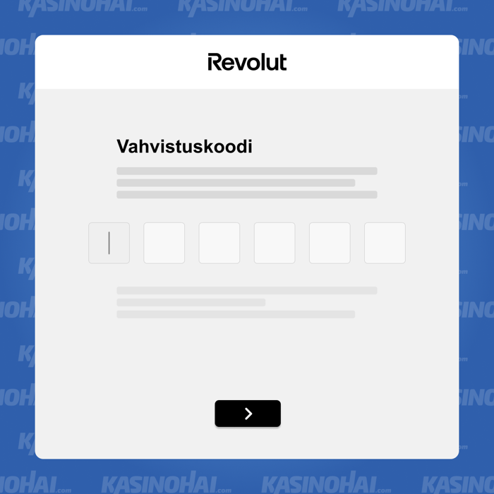 Avaa sovellus ja vahvista uusi tili koodilla