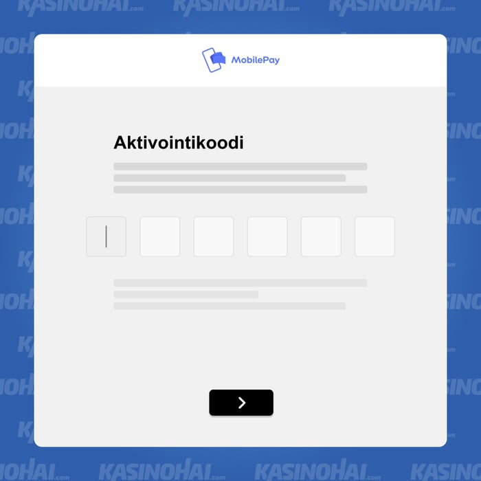 Syötä aktivointikoodi sovelluksessa
