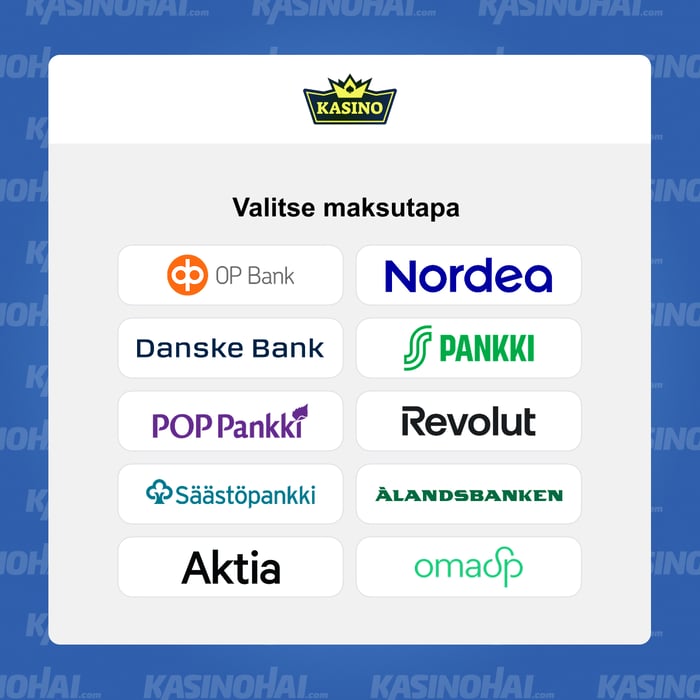 Etsi oma pankkisi vaihtoehdoista