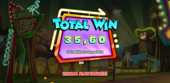 Le King -pelin 35,60 euron voitto.