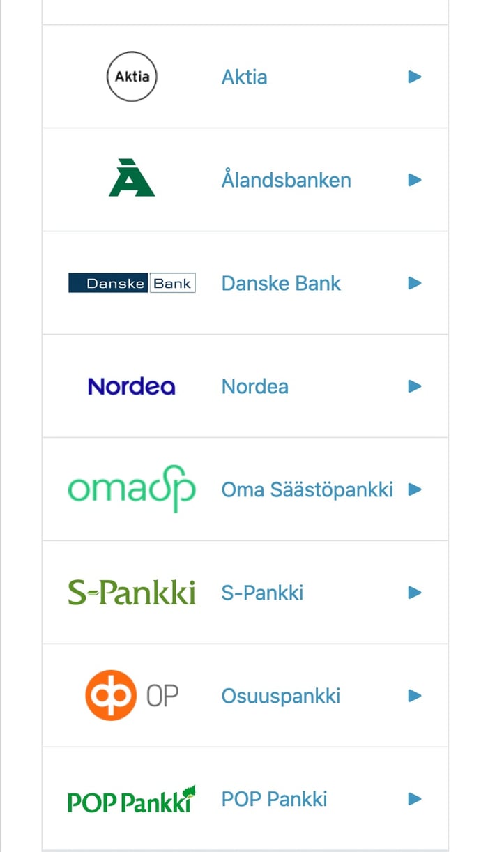 Pankkilistaus Possulla ilman Revolut-pankkia.