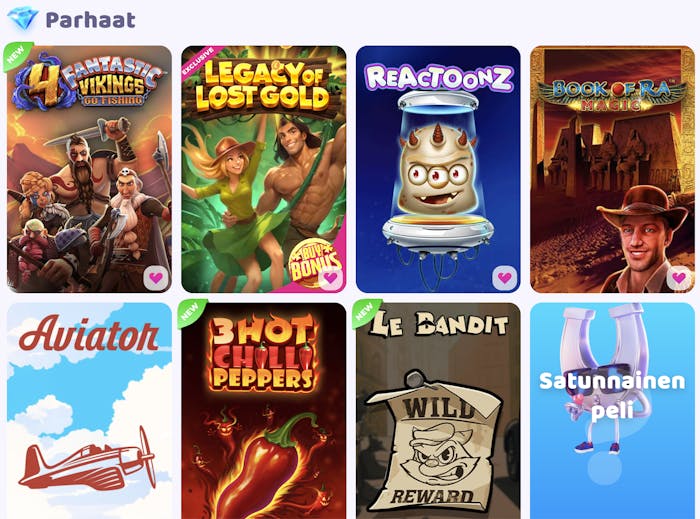 7signs casinon parhaat kolikkopelit kategoriasta löytyy suositut vaihtoehdot kuten Reactoonz