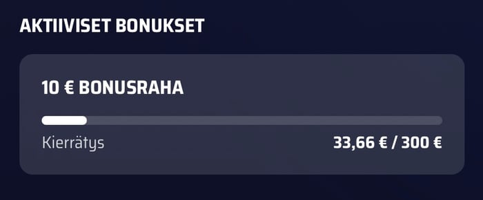 33,66 euroa kierrätetty Onerushilla.