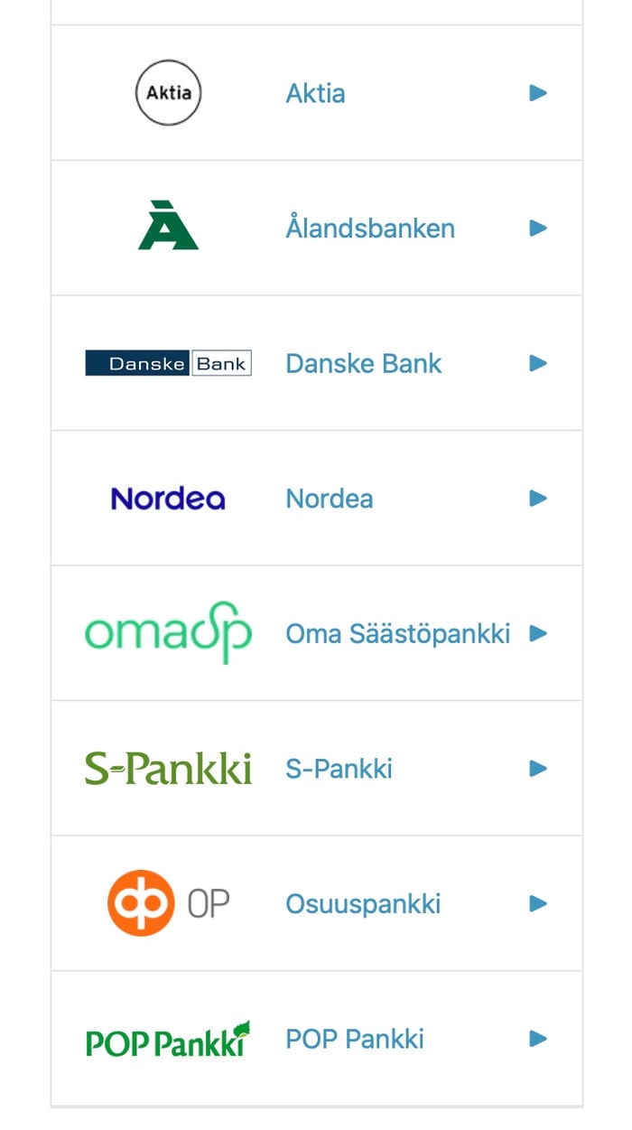 Pankkivalikoima Oh Casinon tiliä avatessa ja vahvistaessa.