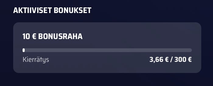 3,66 euroa kierrätetty Onerushilla.