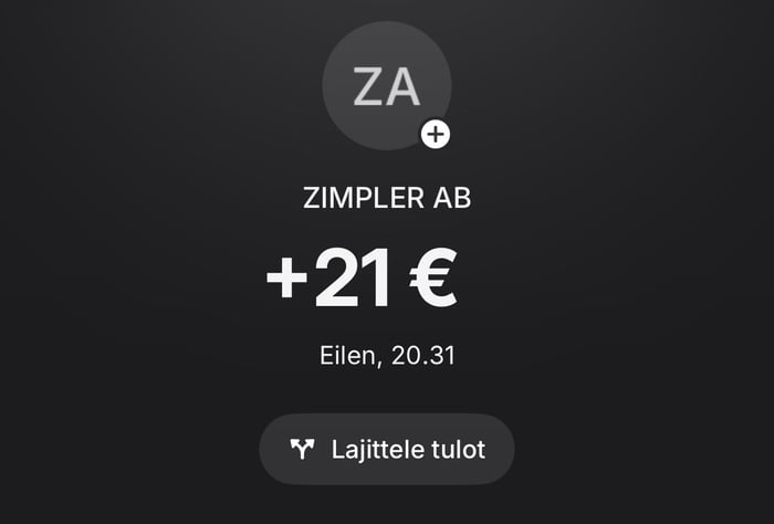 Cyber City Casinolta saatu 21 € kotiutus tilillä.