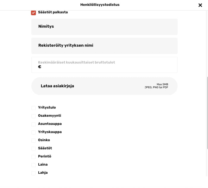 Varojen lähteen todistaminen Tuhti-kasinolla.