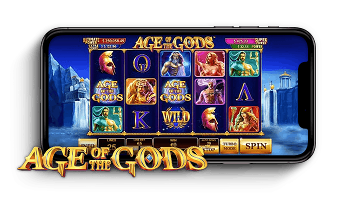 Age of the Gods jackpot-peli mobiilissa