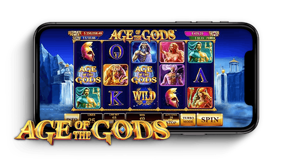 Age of Gods puhelimen näytöllä