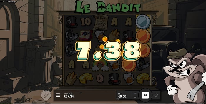 Le Bandit -pelin 7,38 euron voitto.