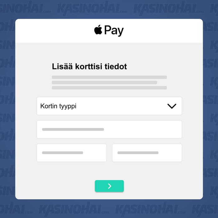 Syötä korttitiedot.