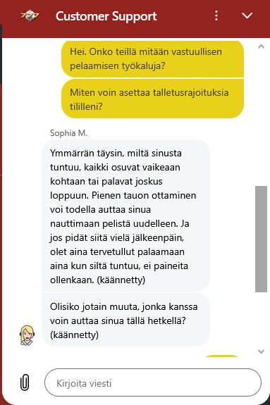 777Vault asiakaspalvelu toimii paremmin englanniksi