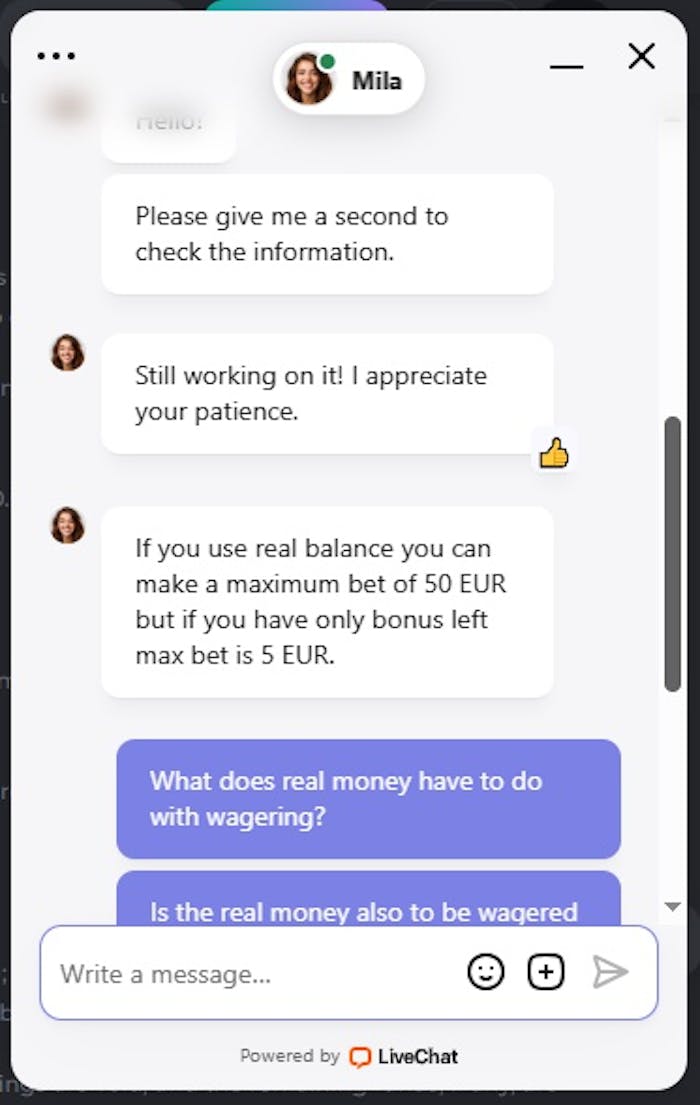 Casinobellon apu auttaa englanniksi