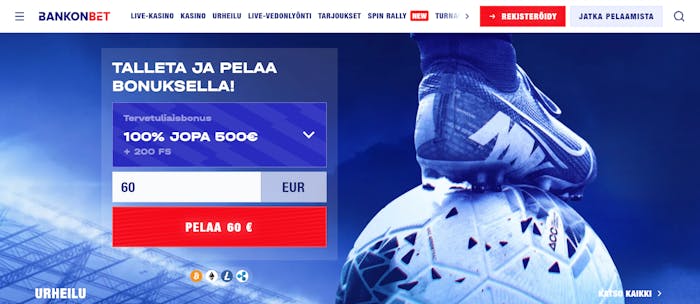 bankonbet tervetulotarjous