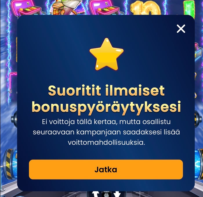 Hurmion käytetyt bonusspinnit.