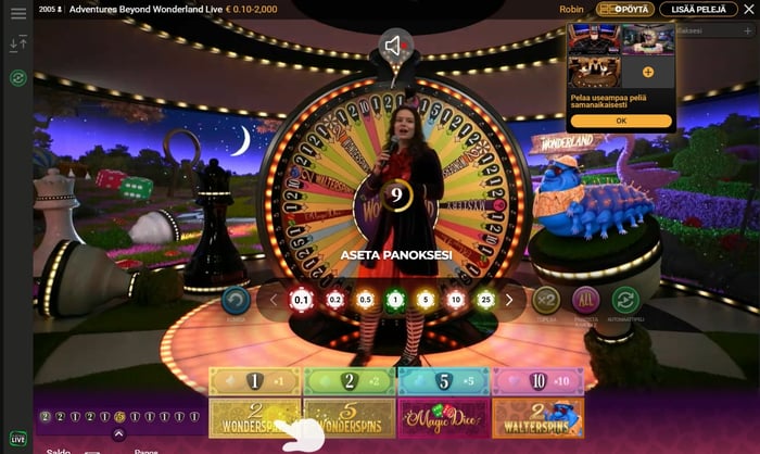 Bet Beast Casinon Adventures Beyond Wonderland latautui sujuvasti tietokoneella ja mobiilissa.