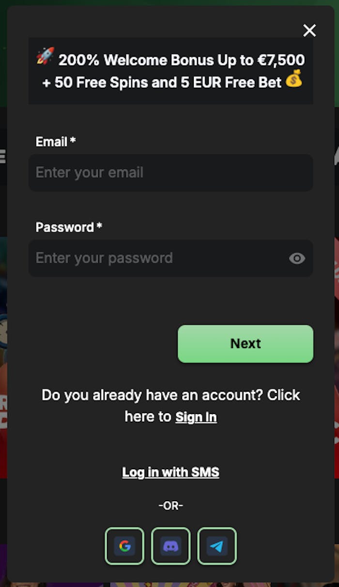 BetBlast Casino tarjoaa helpon ja nopean rekisteröitymisen