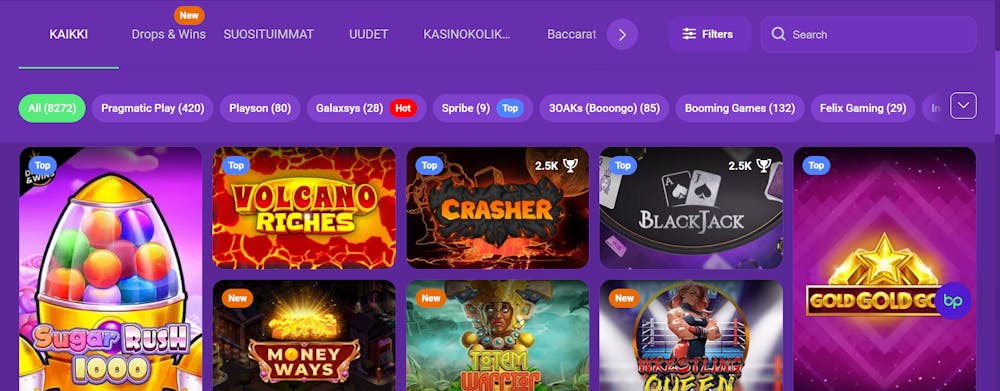 betplaysin pelivalikoima