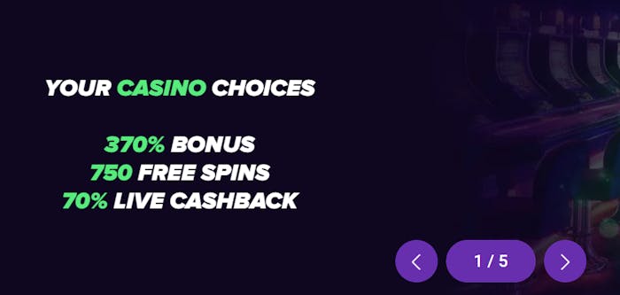 betplays kasinobonus sisältää kolme eri bonus vaihtoehtoa