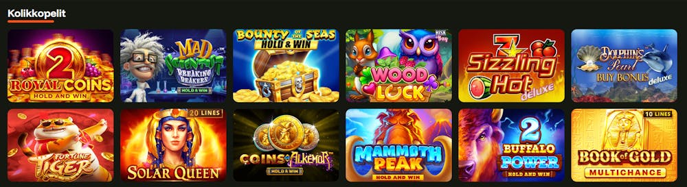 Bets Bunnyn pelivalikoima kattaa kaikki suomalaisten suosikkipelit.