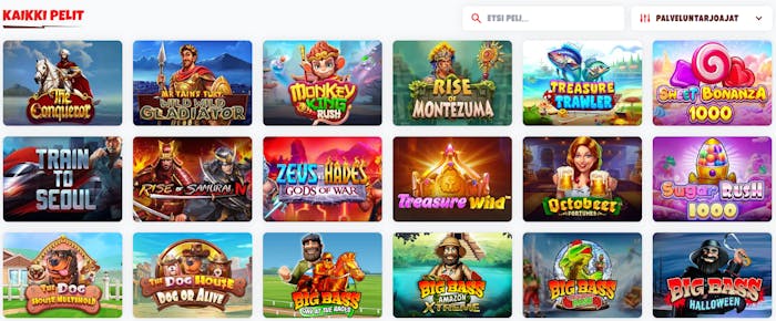 betsolinon pelivalikoima