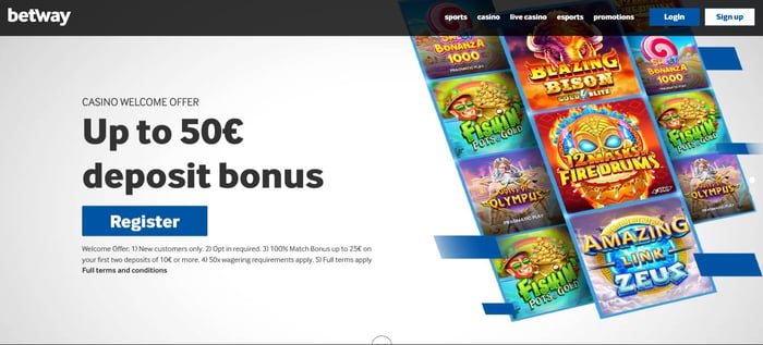 Betway Casinolla ei ole erityistä teemaa, vaan se antaa huomion keskittyä erinomaiseen pelivalikoimaan.