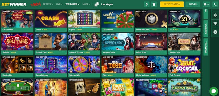 betwinnerin pelivalikoima