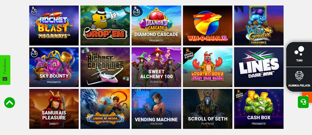 big5 casino pelejä