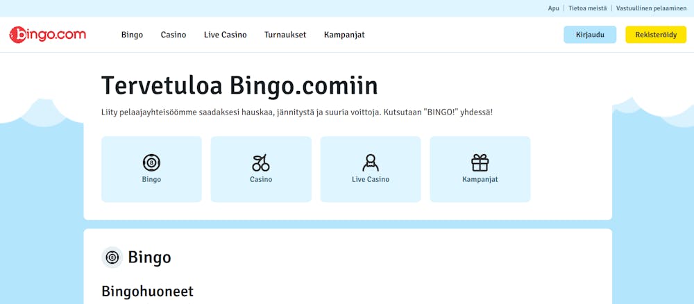 bingocomin tervetulotarjous