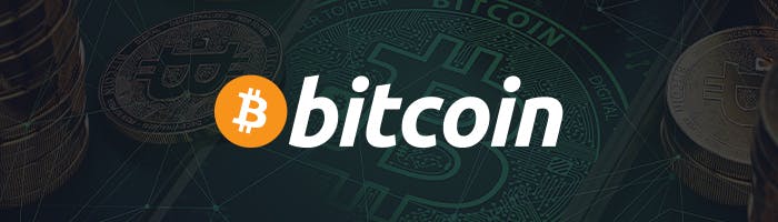 Bitcoin-logon banneri