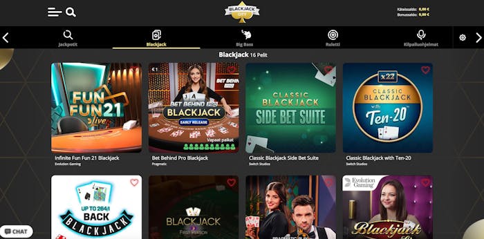 Blackjack-pelien aula Blackjac City Casinolla