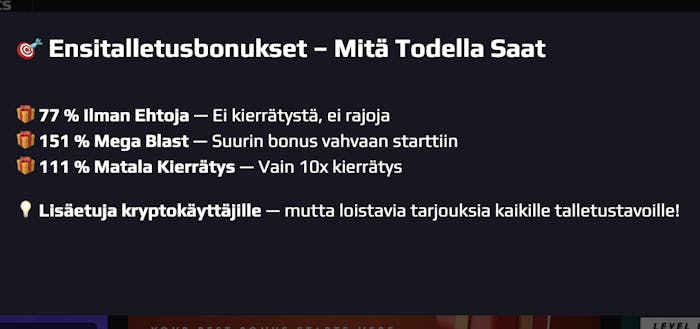 Mitä Blaze Spins bonus oikeasti tarjoaa