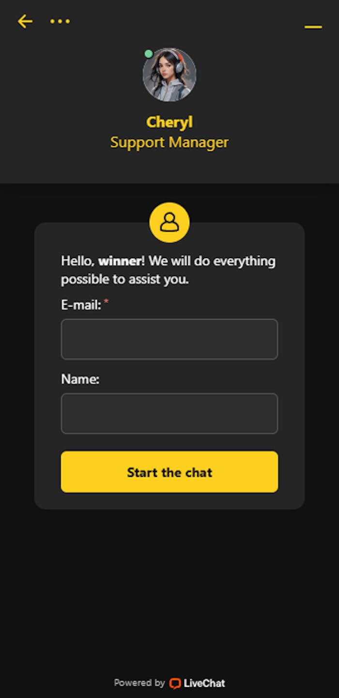 BlitzBetin livechat 