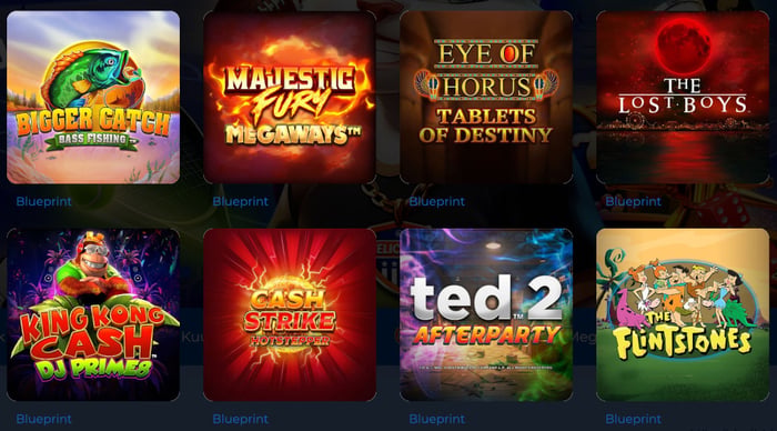 Blueprint Gaming pelejä nettikasinon peliaulassa
