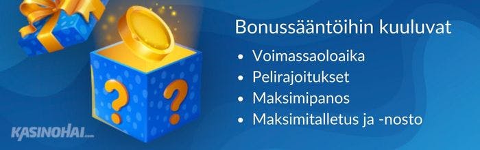 Bonussääntöihin kuuluvat